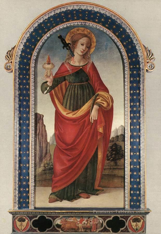 St Lucy Christianisme Filippino Lippi Peintures à l'huile